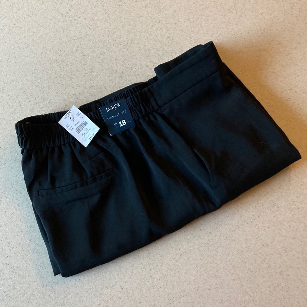 J. Crew NWT Classic Black Cropped Pants Women Size 18 Jamie Pant - Picture 2 of 12
